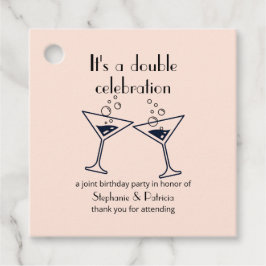 Etiquetas Para Lembrancinhas Aniversário comum de celebração dupla rosa moderna