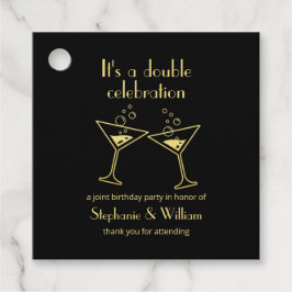 Etiquetas Para Lembrancinhas Aniversário comum de dupla celebração Dourada mode