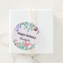 Etiquetas Para Lembrancinhas Aniversário da Flor Colorido Moderna Ladybug Borbo