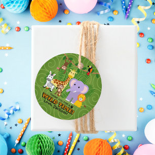Etiquetas Para Lembrancinhas Aniversário da Selva Safari do Zoo Selvagem Selvag