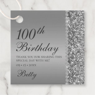 Etiquetas Para Lembrancinhas Aniversário de 100 anos Elegante