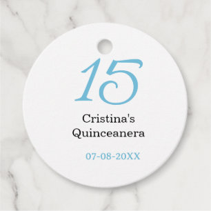 Etiquetas Para Lembrancinhas aniversário de 15 anos da quinceanera azul preto l