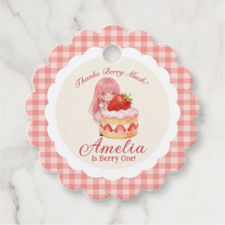 Etiquetas Para Lembrancinhas Aniversário de 1 ano da Menina de Aquarela Doce Mo