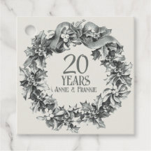 Aniversário de 20 anos de casamento vintage estilo