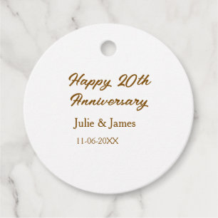 Etiquetas Para Lembrancinhas aniversário de 20 anos feliz marrom dourado nome d
