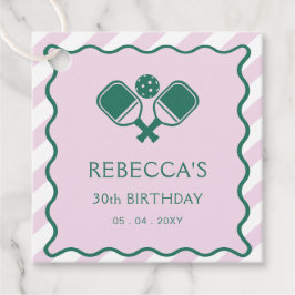 Etiquetas Para Lembrancinhas Aniversário de 30 anos de Pickleball Retro Verde R