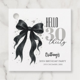 Etiquetas Para Lembrancinhas Aniversário de 30 anos Moderno Arco Preto