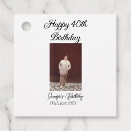 Etiquetas Para Lembrancinhas Aniversário de 40 anos feliz, simples e simples