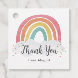 Etiquetas Para Lembrancinhas Aniversário de criança Colorido de Caligrafia Arco