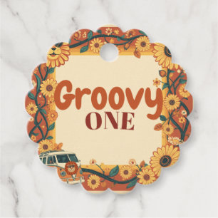 Etiquetas Para Lembrancinhas Aniversário de Leão Groovy Retro 70s Primeiro Aniv