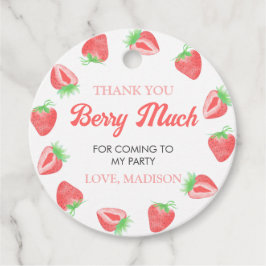Etiquetas Para Lembrancinhas Aniversário De Morango Obrigado Berry Muito