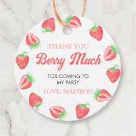 Etiquetas Para Lembrancinhas Aniversário De Morango Obrigado Berry Muito
