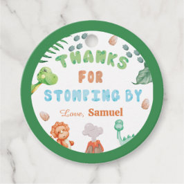 Etiquetas Para Lembrancinhas Aniversário de Stomp, Chomp e Dois Dinossauros de