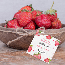 Etiquetas Para Lembrancinhas Aniversário de um ano da Berry Morango