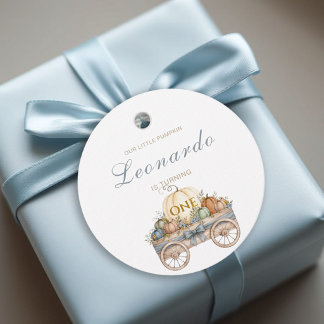 Etiquetas Para Lembrancinhas Aniversário de Um Ano do Abobrinha, Menino Azul