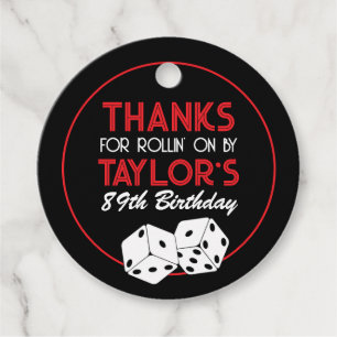 Etiquetas Para Lembrancinhas Aniversário do Black Casino Dice Obrigado Por Tags