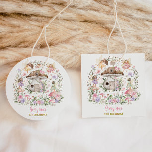 Etiquetas Para Lembrancinhas Aniversário do Jardim Floral de Fada Rosa Púrpura