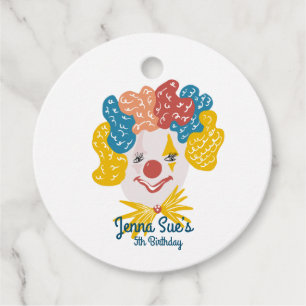 Etiquetas Para Lembrancinhas Aniversário do Palhaço do Carnaval Desenhado à 