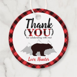 Etiquetas Para Lembrancinhas Aniversário do Urso Xadrez de Buffalo