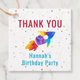Etiquetas Para Lembrancinhas Aniversário Rainbow Watercolor Rocket Exterior Spa