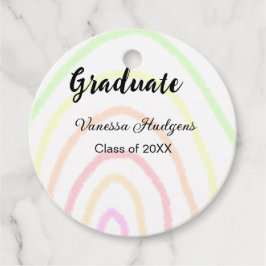 Etiquetas Para Lembrancinhas Apelido de graduação do arco-íris colorida, nome a