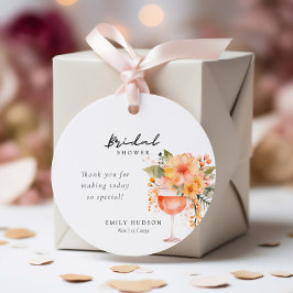 Etiquetas Para Lembrancinhas Aperol Spritz Floral Chá de Noiva