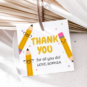 Etiquetas Para Lembrancinhas Apreciação de Professores da Escola Obrigado Praça