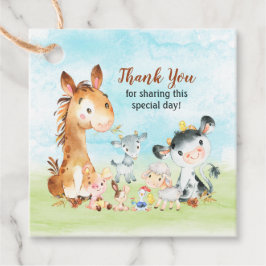 Etiquetas Para Lembrancinhas Aquarela Animais Da Fazenda Obrigado