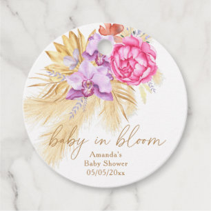 Etiquetas Para Lembrancinhas Aquarela boho capim-dos-pampas - Chás de bebê