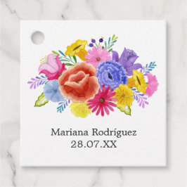 Etiquetas Para Lembrancinhas Aquarela Floral Fiesta Espanhola Quinceañera