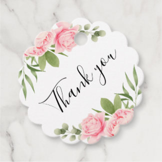 Etiquetas Para Lembrancinhas Aquarela floral rosa de primavera / verão casament