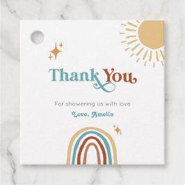 Etiquetas Para Lembrancinhas Aqui vem o Chá de fraldas Son Retro Boho Boy