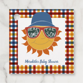 Etiquetas Para Lembrancinhas Aqui vem o Chá do Filho Xadrez