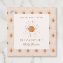 Aqui vem o sol Burnt Orange Sun Chá de fraldas