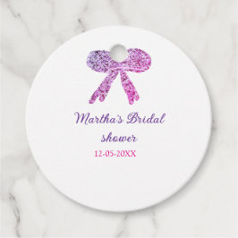 Etiquetas Para Lembrancinhas Arco de casamento brilho glitter rosa roxo nome