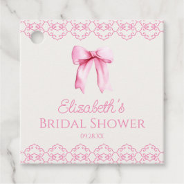 Etiquetas Para Lembrancinhas Arco de Noiva Laço Coquete Rosa