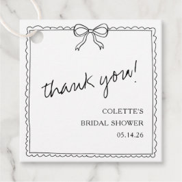 Etiquetas Para Lembrancinhas Arco Elegante Chá de panela Desenhado à Mão Obriga