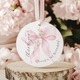 Etiquetas Para Lembrancinhas Arco rosa 1rua Aniversário Maravilhoso Obrigado