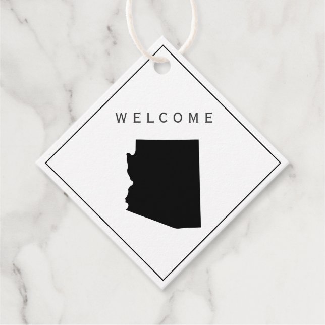 Etiquetas Para Lembrancinhas Arizona Bag Gift Tag para Fim de Semana de Casamen (Frente)