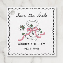 Etiquetas Para Lembrancinhas Arranjamento de Mão Moderno e Whimsical Martini