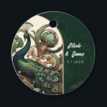 Etiquetas Para Lembrancinhas Art Nouveau Green Emerald Vintage Peacock Casament<br><div class="desc">personalizar com ou sem texto</div>