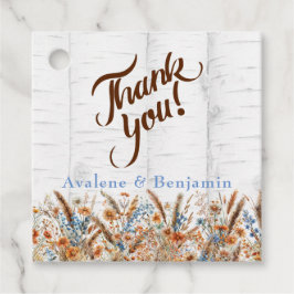 Etiquetas Para Lembrancinhas Árvore de Aves do outono e Obrigado de Casamento d