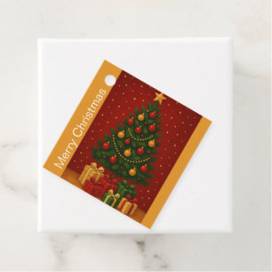 Etiquetas Para Lembrancinhas Árvore de Natal & Presentes – Decoração Clássica d