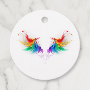 Etiquetas Para Lembrancinhas Asas Fluffy Rainbow