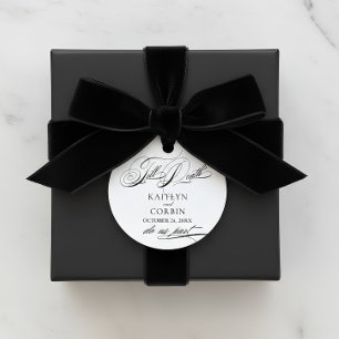 Etiquetas Para Lembrancinhas Até que a Morte nos Separe Elegante Casamento Góti
