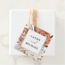 Etiquetas Para Lembrancinhas Autumn Rustic Floral, Enquadrado De Casamento