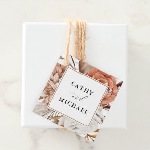 Etiquetas Para Lembrancinhas Autumn Rustic Floral, Enquadrado De Casamento