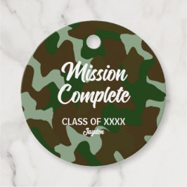 Etiquetas Para Lembrancinhas Aventura Camouflage Verde e Castanho Escuro