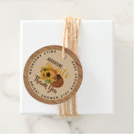 Etiquetas Para Lembrancinhas Aventura Espera Bridal Shower de Girassóis Rústico