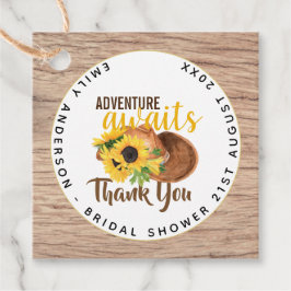 Etiquetas Para Lembrancinhas Aventura Espera Chuveiro Nupcial de Girassóis Rúst